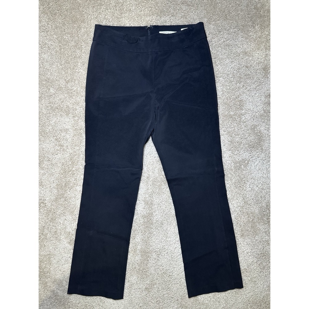 Womens Black Veronica Beard Cotton Zip Back Dress Pants Size 4